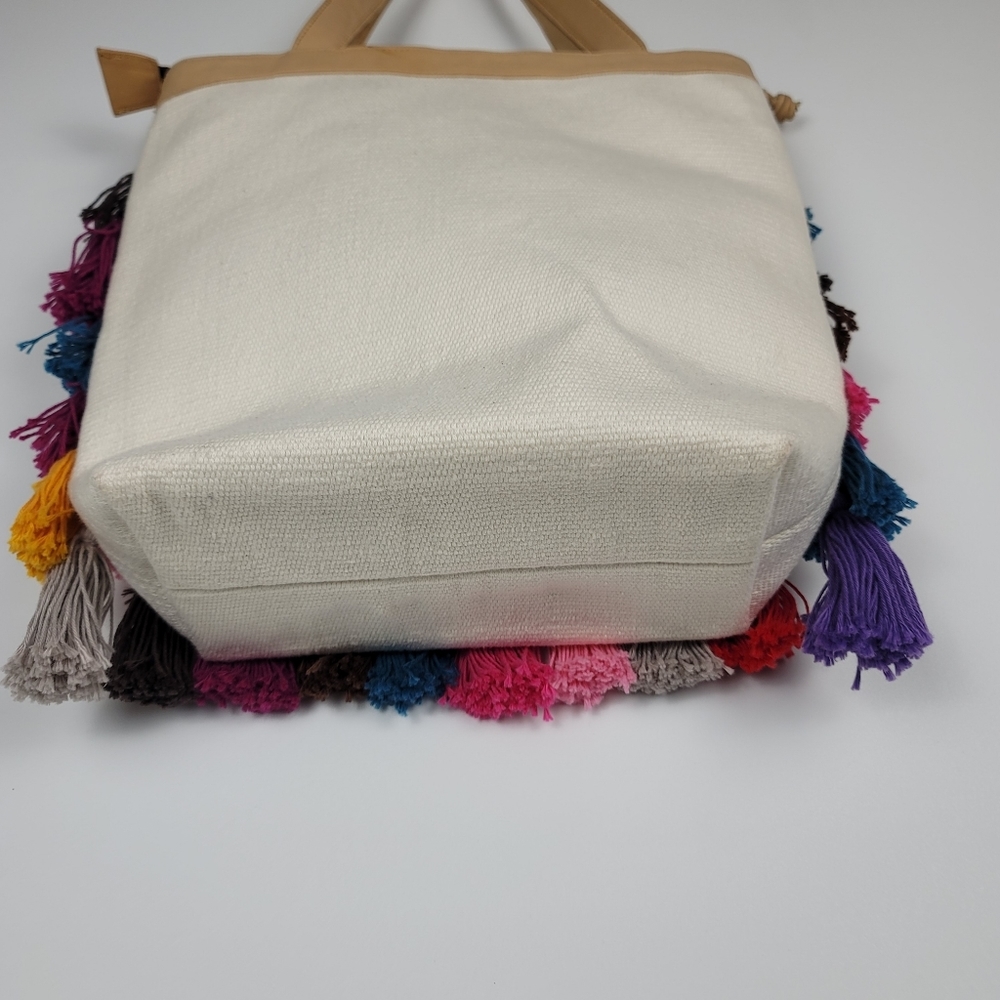 Noonday Collection Colorful La Gloria Tassle Tote Bag - Picture 6 of 15